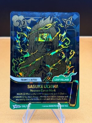 Sasuke Uchiha 136/130 Gold Secret Rare - 1st Ed - Naruto Mythos
