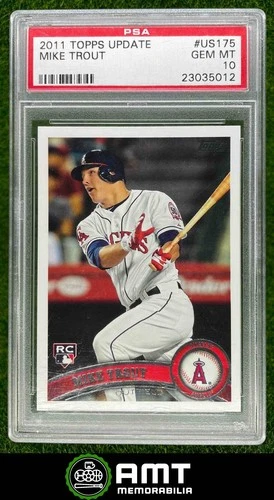 Mike Trout RC PSA 10 2011 Topps Update Los Angeles Angels #US175 5012