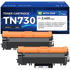 TN730 Toner Cartridge Black 2-Pack Printer for Brother TN-730 TN760 TN-760 MF...
