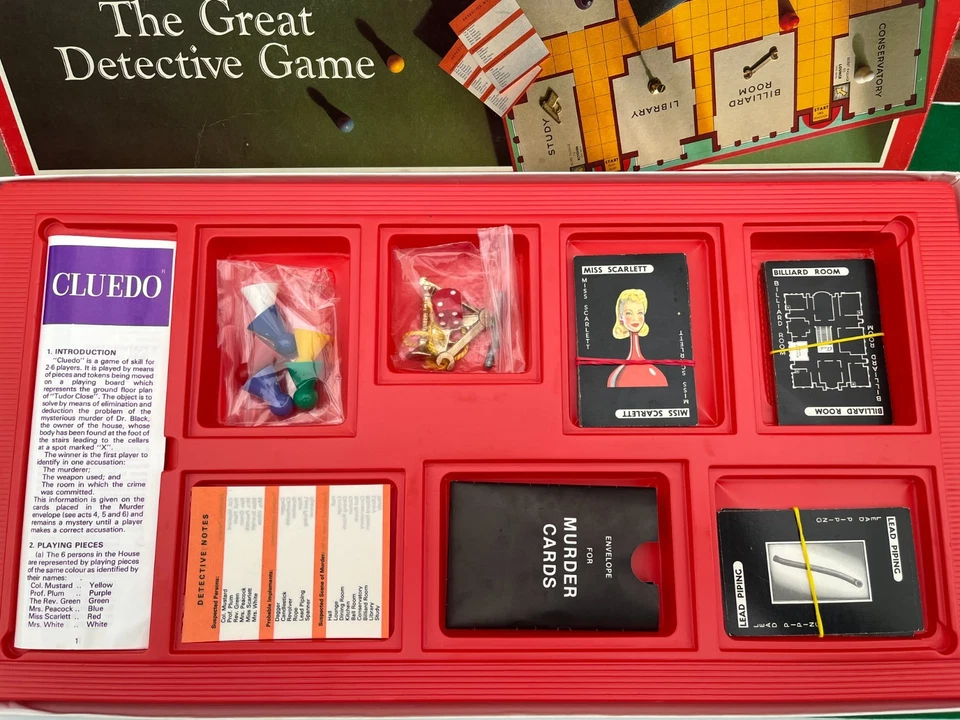 Cluedo Vintage Board Game Excellent Complete Condition 1990 - Image 2 of 4