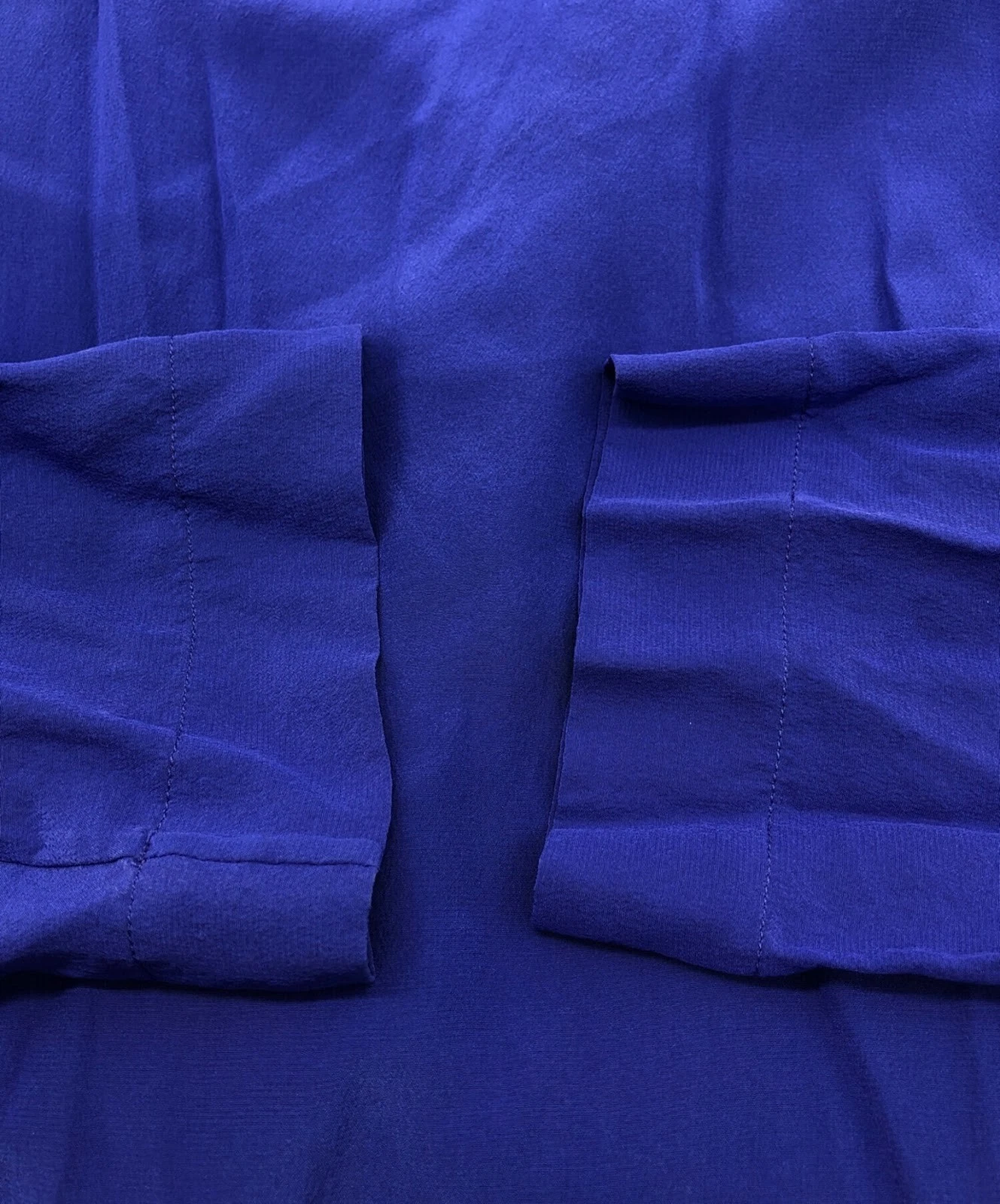 Abito in seta aperto dietro Maison Margiela TAGLIA 38 blu Ext+++