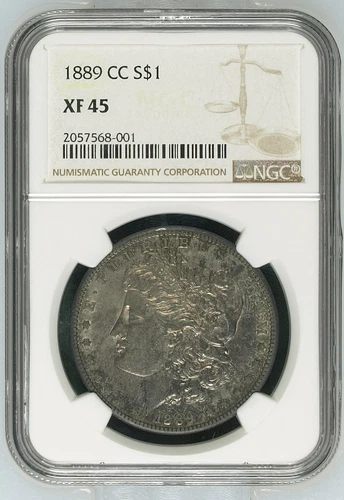 1889 CC Morgan Silver Dollar NGC XF-45