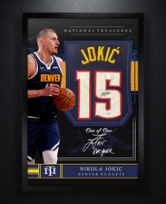 Nikola Jokic Signed Denver Nuggets Jersey Framed JSA COA Auto Display