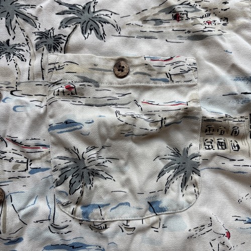 Boca Classics Men Medium Aloha Hawaiian Camp Shirt 100% Silk Surfer Sailboats - Picture 8 of 23