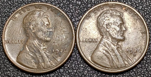 2x 1926-D Copper Lincoln Wheat Cent 1C Better Date FINISH YOUR ALBUM Ships Free!