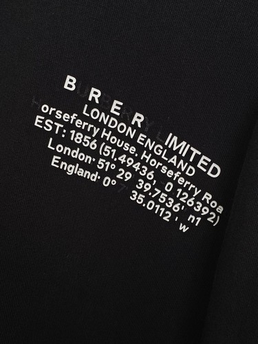 Authentic Burberry Printed Spellout Pullover Hoodie Black X-Large - Picture 6 of 6