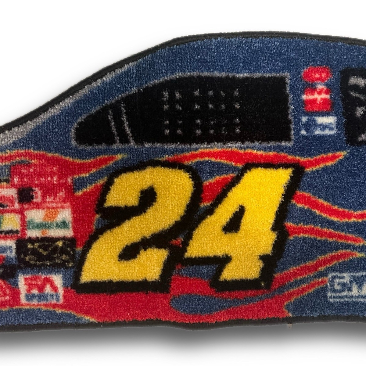 Vintage Jeff Gordon #24 NASCAR Rug Mat Man Cave Decor Garage Race