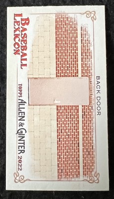 2022 Allen & Ginter - Baseball Lexicon- #BL-18 - Back Door