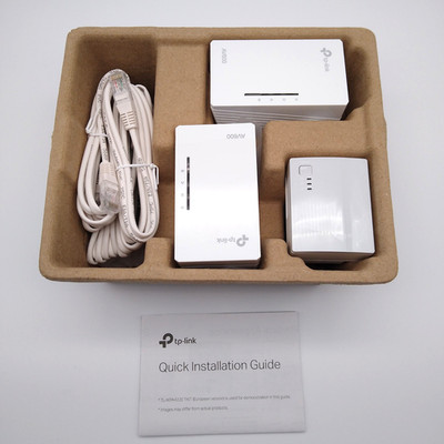 TP-LINK WiFi Powerline Netzwerk Kit WPA4220 AV600 (2x WLAN + 1x Adapter) W3274