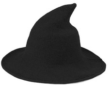 Halloween Witch Hat Wizard Women Costume Cosplay Party Accessory Daily Black