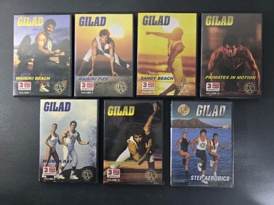 GILAD Bodies In Motion Exercise 7 DVD Lot Volumes 1-6 + Step Aerobics - Tested