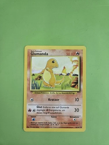 Starter pokemon cards German Charmander Squirtle Bulbasaur Base Set - Picture 3 of 8
