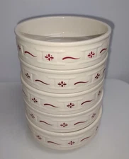 Longaberger Woven Traditions Stackable Bowls (RED)