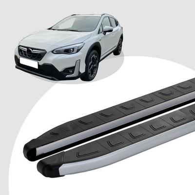 Trittbretter passend für Subaru XV ab 12/2011-12/2018 (Model: DOLU, Farbe: SIlbe