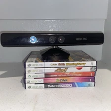 Microsoft Xbox 360 Kinect Motion OEM Model 1414 Sensor Bar W/ 5 Games *READ*