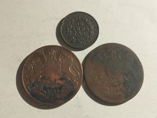 British East India Company 1/12 1/4 Quarter Anna 1 Pie 1835 Old Vintage EIC Coin