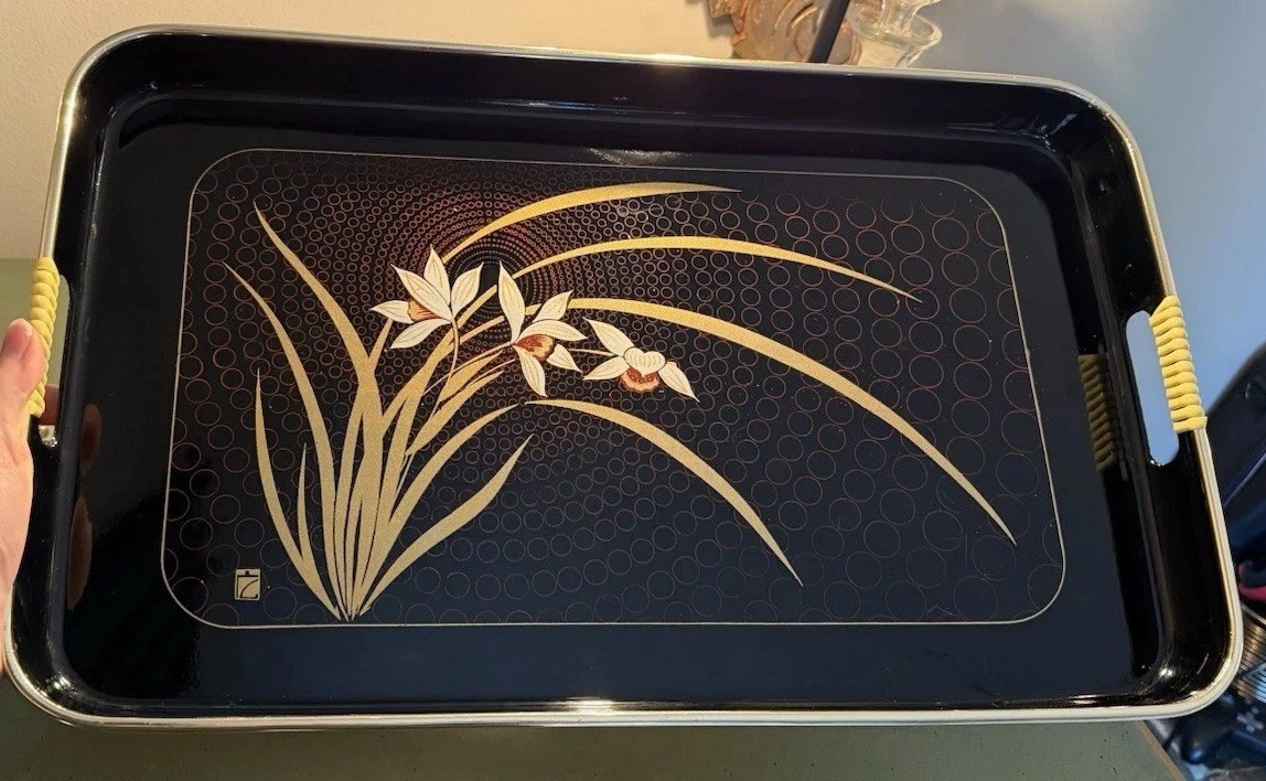 Vintage Japanese Lacquer Tray Indiana Collectible Trays & Platters