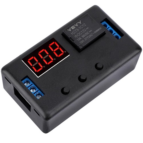 12 Volt Timer Relay, 0.1s to 999min 50mA 4-Mode On-Off Automotive Digital Del...