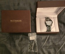 Wittnauer Diamond Hour Markers Black 2 Tone Watch Model: 12D106 Mens Complete
