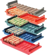 Rolled Coin Storage Organizer 5 Tray Set with Ridges for Loose Coins | Dollar, Q