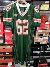 miami hurricanes nike game worn jersey #62 Rich Mercier size 52! 