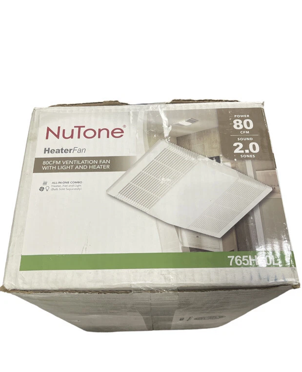 Broan-Nutone 765H80L 80 CFM Bathroom Exhaust Fan With Light u0026amp; Heater  26715257935 | eBay