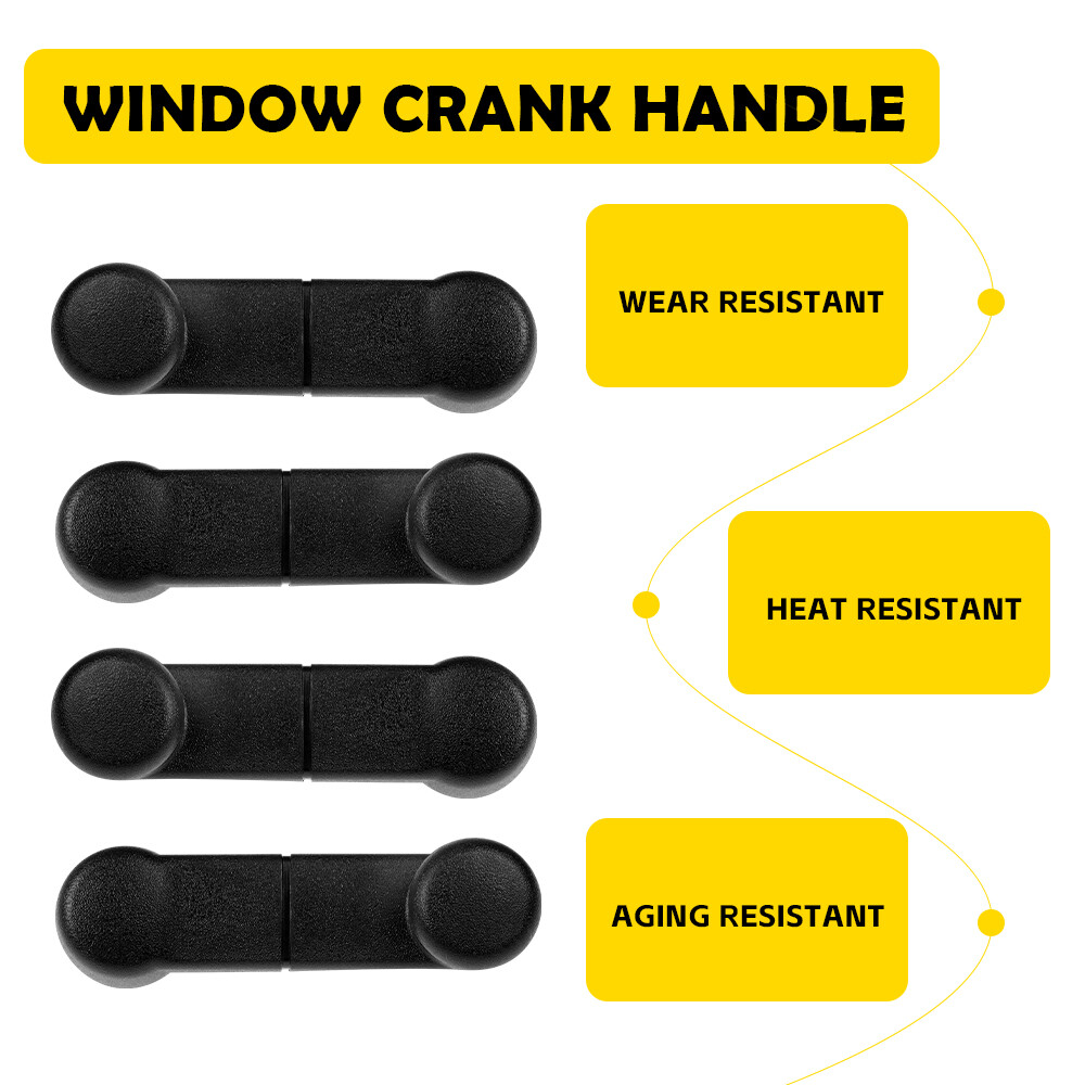 Black Window Crank Handle for 1997-2014 Ford F150 Driver & Passenger F37Z1023342A