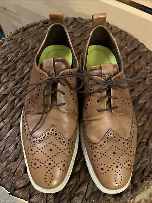 Men's 40 US 6/6.5 - ECCO ST. 1 Hybrid Lite Oxford Brown Leather Brogue Wingtip