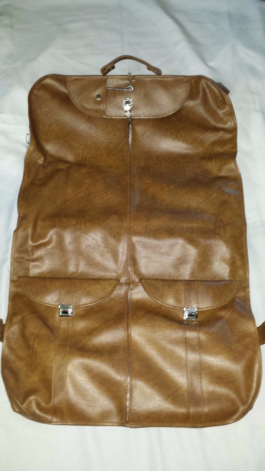 Vintage American Tourister Luggage Garment Suit Bag Faux Leather Brown 39x24 eBay