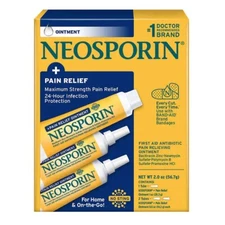 NEOSPORIN, Maximum Strength Pain Relief. Soothes Cuts, Scrapes & Burns