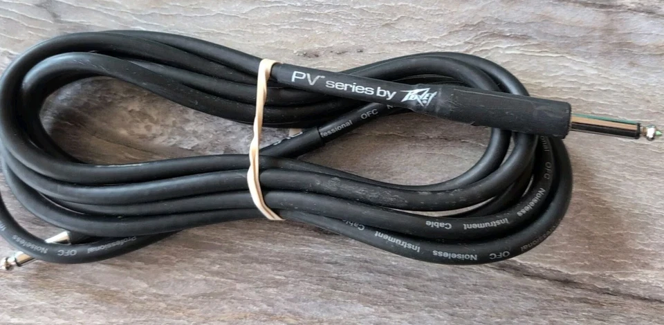 Cable de instrumento negro serie PEAVEY PV ® - 10 pies 1/4" a 1/4" Foto 3 de 4