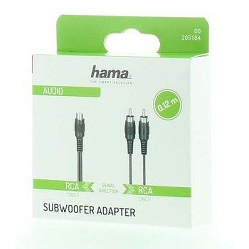 Adapter Y 1x Cinch Female - 2x Cinch RCA Male subwoofer HAMA - Zdjęcie 2 z 4