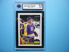 1987/88 O-PEE-CHEE NHL HOCKEY CARD #92 JIMMY CARSON ROOKIE RC KSA 9.5 NGM OPC
