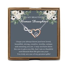 Bonus Daughter Gift From Step Mom Dad, To My Stepdaughter Necklace, Stepdaugh...