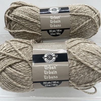 2 pk - Loops & Threads Urban Yarn 6 Gray 3.5 oz 100 g  202 yds 18m