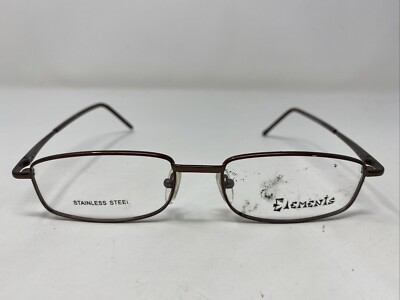 Elements ELEMENTS#7 BROWN 51-18-140 Metal Full Rim Eyeglasses Frame MH00