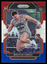 2022 Panini Prizm WWE Red White Blue #144 Brutus Creed Rookie RC wrestling card
