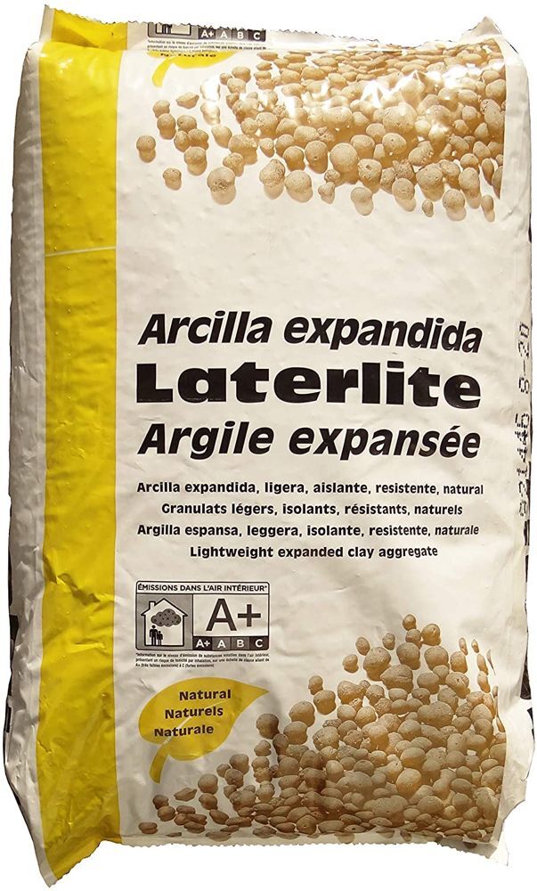 Billes d'argile 3-8 mm Laterlite pour drainage et rempotage en sac de 50L