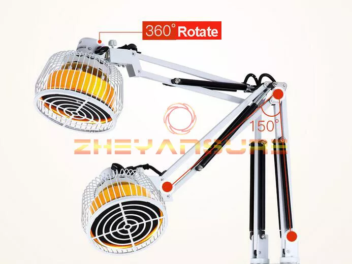 220V Double Head Infrared Therapy Lamp TDP Lamp Double Timer Heating Lamp CQ 36