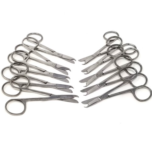 Pack of 10 Pcs Spencer Stitch Scissors 3.5" Delicate With Suture Removal Hook - Picture 3 of 3