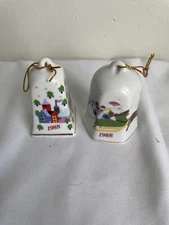 2 - Lillian Veron VTG Christmas Bells 1988.  One Bell Is Missing Bong.