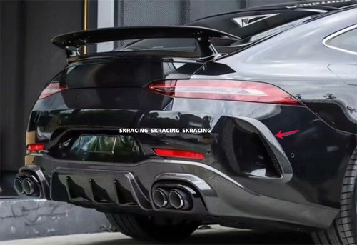Fits 2019-2023 Mercedes Benz GT43 50 53 Carbon Fiber Rear Bumper Fins Splitter - Imagen 7 de 13