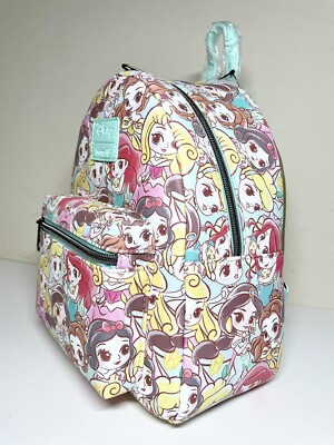 Loungefly Mini Backpack Disney Princess Chibi Mint Cinderella Belle Ariel Bag Loungefly Mini Backpack Disney Princess | Mercari main image 3
