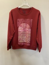 Grand Canyon National Park Red Long Sleeve Sweatshirt Cotton Blend Size L