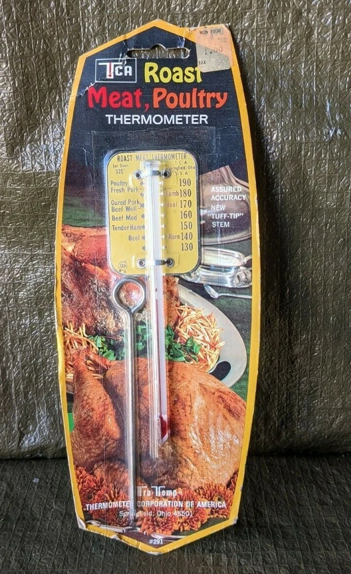 TCA ROAST MEAT, POULTRY THERMOMETER. TRU-TEMP MADE IN U.S.A. #291