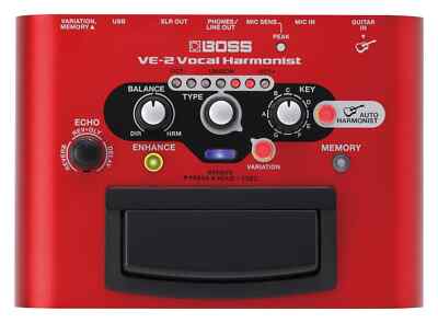 Boss VE-2 Vocal Harmonist Harmonizer Enhancer USB Interface Gesangs Effekt Hall