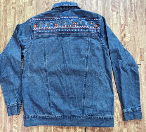 Disney Kids Girls Size 9/10 Medium Elena of Avalor Blue Denim Jacket Embroidered - Picture 4 of 16
