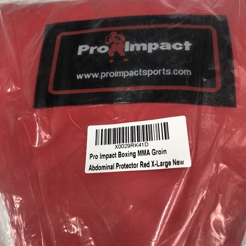 Pro Impact Boxing MMA Training Muay Thai Groin Abdominal Protector Size XL Red - Picture 2 of 6