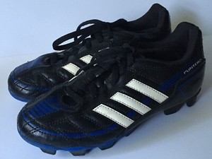 black and blue adidas soccer cleats