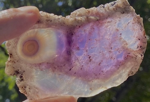 AMETHYST WITH AGATE ORB AMAZING FINE CRYSTAL SLAB 1.7 OZ OR 48 GRAMS - Picture 5 of 12